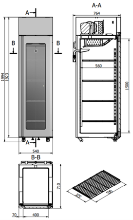 ALC 300 GLASS 2D afmetingen