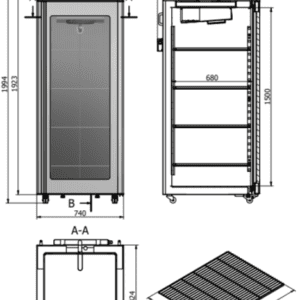 ALC 700 GLASS afmetingen 2D