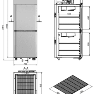 ALC SLTM 700 2D afmetingen