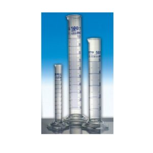 Maatcilinder met tuit in hoge vorm blauw gegradueerd 1000ml set 10/stuks