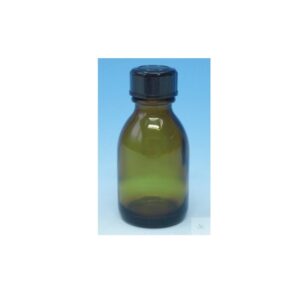 Witeg Reagent flesjes met schroefdop smalle hals - amber glas 100 ml Set/56 stuks